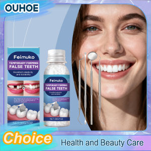 Temporary Tooth Repairing Kit Moldable False Teeth Missing Broken Solid Glue Denture Mouth Mirror Probe Filling Gap Dental Tools