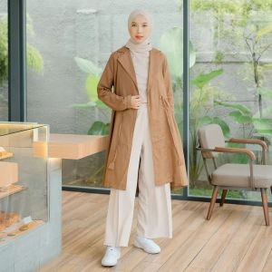 Jaket Tebal Blazer Wanita Polos Bandung Arami Coat Ginger