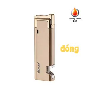 (shop bán sỉ) Bật lửa khò BD437 tia nhỏ vỏ bằng kim loại khui được nắp trai. xài gas