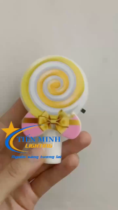 (GIAO MÀU NGẪU NHIÊN) ĐÈN NGỦ HÌNH CÂY KẸO DỄ THƯƠNG ÁNH SÁNG DỊU NHẸ CHO PHÒNG NGỦ