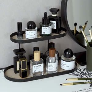 （SG IN STOCK）LORDWEY Entrance Iron Art Jewellery Organiser Leather Storage Tray Rack Cosmetic Perfume Organizer Rack