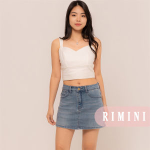 RIMINI - Rok Jeans Mini Wanita Pockets Denim Size 26-33 - Vadue Skort 5246
