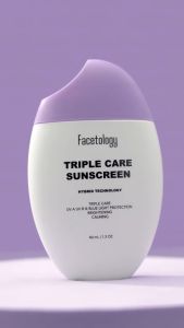FACETOLOGY TripleCare Sunscreen 40ml SPF 40PA++ || Sunscreen Wajah || Tabir Wajah Facetology Original