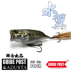 Guidepost Lure Wave Crawling Mouth Black Bass Fishing Bait Simulation Dog Wave Pattern Surface Trolling for Ocean And Lake