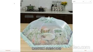 Tudung Saji Lipat Bulat (Free Bubble Wrap) - Food Cover Round / Tudung Saji Lipat Bulat Shabby Penutup Makanan - Tudung Saji Ukuran Diameter : 80 cm - Tudung Saji Meja