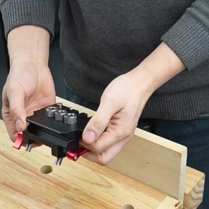 Self Centering Doweling Jig Kit Drill Guides Locator for Straight Holes Biscuit Joiner Multifunctional Woodworking Joints Tool