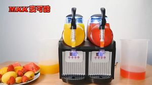 เครื่องทำสเลอปี้ ถังคู่ 300วัตต์ 2.5 ลิตร Double tank Slush machine 2.5L Refrigerant: R134a