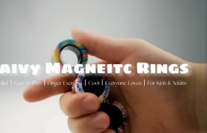 Magnetic Rings Fidget Toy ADHD Anxiety Magnetic Finger Spinner Coolest Magnet Stress Relief Toy for Kids Adults Teen Gifts