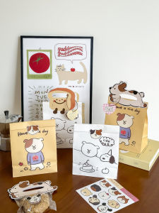 กระเป๋าบรรจุภัณฑ์ขนมอบสีเหลืองนม 2025 ที่สามารถตั้งตัวได้ ช่องทางการขนส่งสำหรับขนมปัง ขนมฟราเปา ถั่วตัด