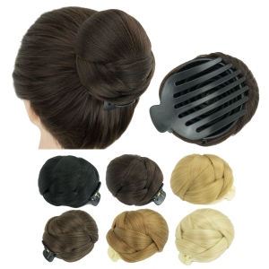 Soowee สังเคราะห์ผม Braided Chignon Dancer ผม Donut Hairpieces Scrunchie Claw ผม Bun Updo