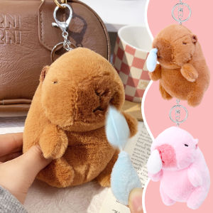 Cartoon Capybara Pendant Plush Toy Doll Bag Hanging Ornament Cute Keychain Car Hanging Trinket Backpack Charms Gifts