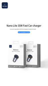 WIWU USB Car Charger 30W 2-Port Type-C Car Adapter iPhone Car Charger with Power IQ 3.0 for iPhone Samsung Galaxy iPad Pro/AirPods and More