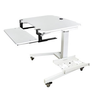 E-Sports Height Adjustable Gaming Desk Study Desk Convenient Moving Computer Desk Pneumatic Height Adjustment Modern Simple Style