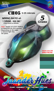 5 grams High Grade Chameleon CH05 Pigment Olive Yellow Green Color Changing Powder Special Effect for Paint Binder Clear Coat Powdercoat Multicolor  Juanderhues