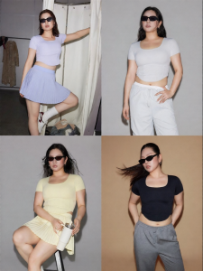 Waist Shaping And Back Lifting Yoga T-Shirt with Boning and Built-in Bra