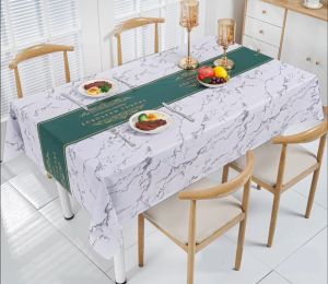 Taplak Meja Makan Alas Meja PVC Premium Motif Printed Embos Taplak Meja Ruang Tamu Anti Air Dan Noda