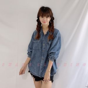 SHANE CLOTHING KEMEJA DENIM KANTONG LENGAN KARET 2868