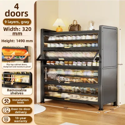 Steel Multi-layer Large Capacity Dustproof Shoe Cabinet