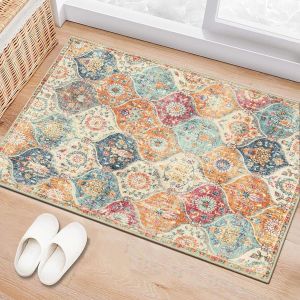 VIKAMA Pha Lê Nhung Thảm Ba Tư Đệm Sofa Chống Bám Bẩn Lối Vào Hội Trường Thảm Trang Trí Nhà Phòng Khách Phong Cách Châu Âu