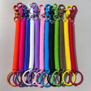 Colorful Spring Coil Lanyard DIY Phone Tether Keychain Pendant Earphone Holder For Mobile Case Accessory