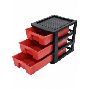 3 Layer Plastic Storage Drawer Organizer with Durable Black Frame Large Pull-Out Bins Multipurpose Home & Office Storage Rack for Clothes Toys Kitchen Accessories Cosmetics & Household Items9