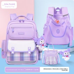 MONLEYTA | Girls Backpack Elementary School Students 2025 New Model Grades One To Six Children Spine Protection Load Reduction Waterproof Double Shoulder Bag