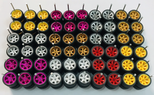 11mm wheels for 1/64 Scale Alloy Car Models 1/64 wheels with Tires + Axles for Hot Wheel/Matchbox/Domeka/Tomy 1:64