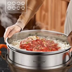 VentureStar Titanium Non-Stick Wok & Steamer Set (36cm) – Multi-Layer Composite Body Induction Ready