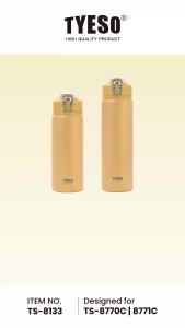 TYESO | Bình Giữ Nhiệt Bằng Thép Không Gỉ TYESO 600ML/750ML Có Ống Hút Giữ Nhiệt Khi Đi Xe Hơi Thể Thao Du Lịch Giữ Lạnh Và Giữ Nóng Cho Nữ
