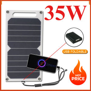 Sunpower 35W Solar Charger Portable 5V USB Panel For For IPhonePower Bank Camping Home RV Outdoor Stable Gift