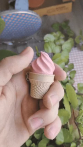 Ice Cream Scoop Fidget Clicker | 3D Printed Mechanical Switch Stress Toy | ASMR Triple-Scoop Desktop Accessory | Kawaii Foodie Keycap Clicker | Creative Dessert-Themed Mechanical Fidget