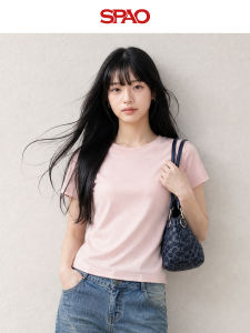 spao | Slimming Petite-Friendly Casual Pink T-Shirt