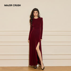French Luxury Red Banquet Evening Dress