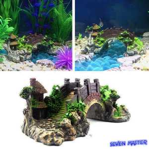 Bảy Master hồ cá cảnh quan Cầu Nhựa bể cá đồ trang trí cảnh quan gian hàng cây trang trí cổ điển cầu