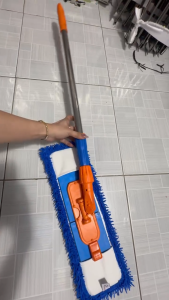 Bộ Cây Lau Sàn San Hô 45cm Bản Nhựa Cán Inox Rút Gọn cây lau nhà