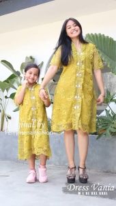 Dress Brokat Cantik Remaja Mewah Payet Mutiara Untuk Natalan- Promo Akhir Tahun Dress Pesta Kondangan