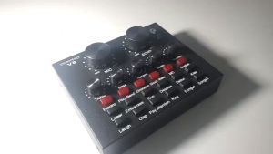 Professional Condenser Microphone + V8 Sound Card Recording For Radio Braodcasting Singing Tiktok Facebbok 抖音 Live麦克风 声卡