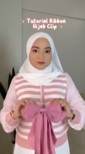 Reben Panjang Besar Reben Hijab Panjang Kain Sempit Rambut Long Ribbon Ribbon Hijab Hair Accessories Hair Clips长款蝴蝶结发夹缎带
