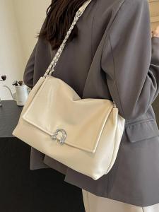 Charics&Kittn Genuine Leather Shoulder Bag for Women Commuter 2025 New Style Underarm Bag Chain Bag British Style Leisure