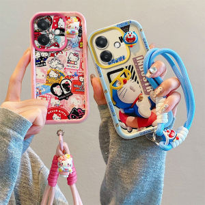 Cartoon Casing OPPO A3X A3 A79 A77s A77 A57 A16 A16e A16k 4G 5G New Cute Trend Creative Cool 3D Doll Doraemon Hello Kitty Luffy Pikachu Shockproof Phone Case with Lanyard 2024