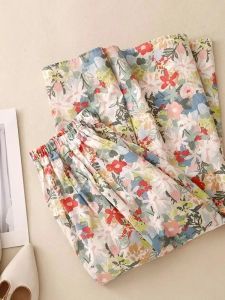 French Oil Painting Style Floral Print A-Line Midi Skirt Womens Summer 2025 New Artistic Casual Slimming Half-length Skirt
