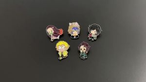Bandai | Demon Fighter Enamel Pin Collection Hard Enamel Brooches Cartoon Character Lapel Pins for Clothing Bags Hats Anime Fans Gift