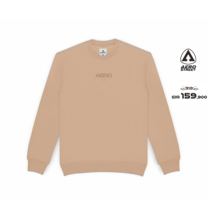 Aerostreet Crewneck Luktor Coklat Sweater Sweatshirt BBAAA