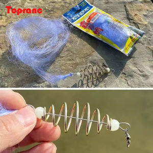 1Pc Multi Size Fishing Net Luminous Netting Trap Mesh Fishnet Tackle Design Copper Spring Shoal Cast Nets For Fishing Traps
