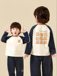 CUTEPANDAS | Áo Thun Tay Dài Cotton Thời Trang Thu Cho Bé