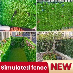Quivlox Artificial Plants Leaf 50*100cm Garden Fence Privacy Balcony Screen For Wedding Party Wall Decor