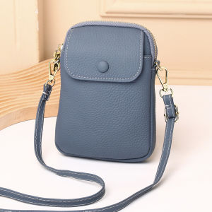 2024 New Womens Mini Phone Bag Vertical Single Shoulder Slant Cross Leather Mother Bag Simple Fashion First Layer Cowhide