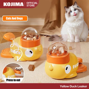 Yellow Duck Leakage Food Dispenser Freeze-drying Emitter Pet Toys