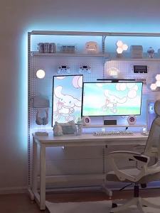 VG DIY pegboard ชั้นวางของ ชั้นวางของ อเนกประสงค์ มัลติฟังก์ชั่น ชั้นวางของโลหะหนัก ชั้นวางปรับระดับได้ ฐานปรับระดับได้ กันสนิมได้100% ชั้นวางของสีขาว