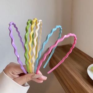 BANDO WANITA KOREA DEWASA WARNA POLOS GELOMBANG HIASAN RAMBUT IMPORT AK259 YARRA